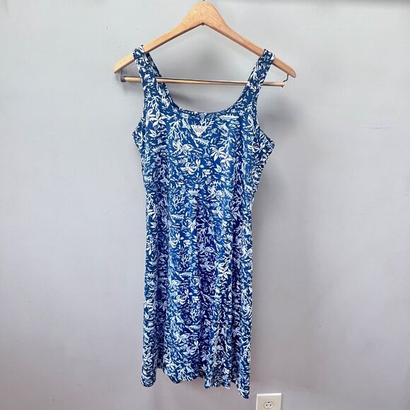 Columbia‎ Womens Blue & White Floral Print Sleeveless Casual Dress Size Small - Picture 3 of 5